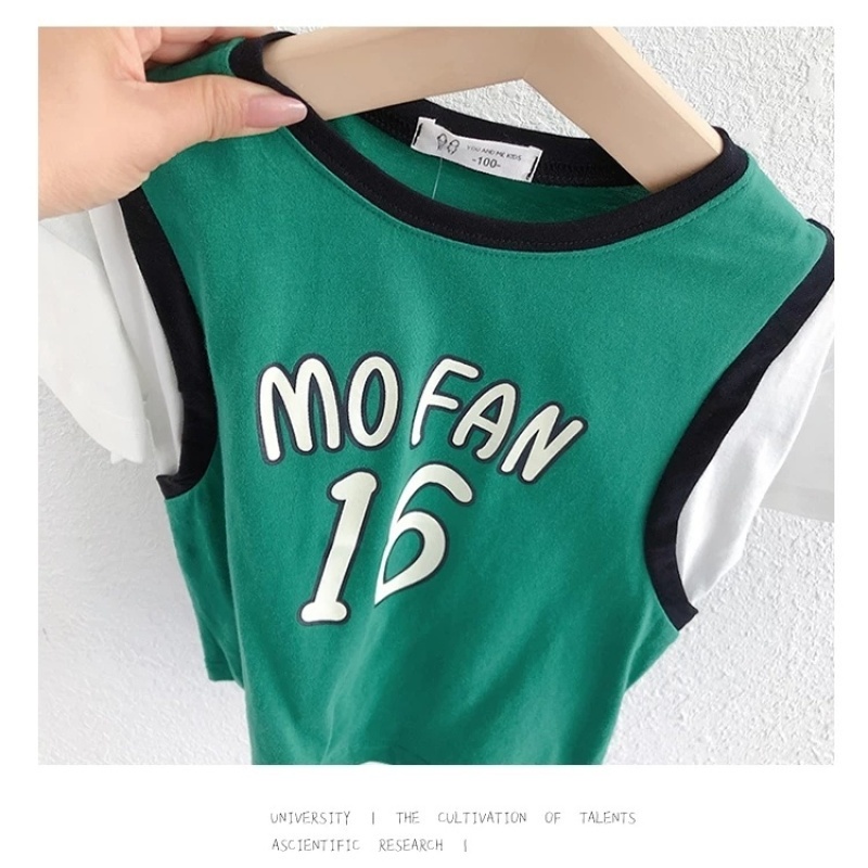 Áo thun cotton tay ngắn phong cách Hàn Quốc cho bé trai bé gái, siêu dễ thương, siêu cute