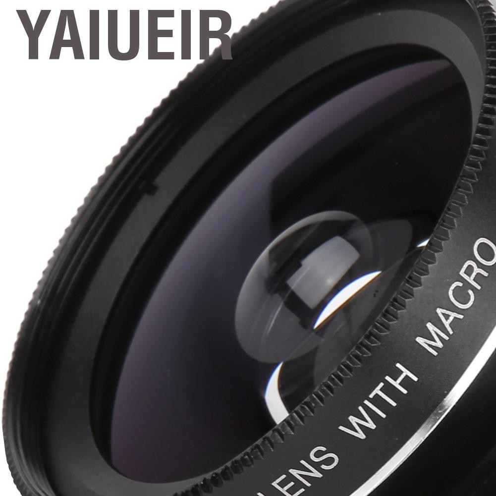 Yaiueir Mobile Phone Lens 0.45X Super Wide Angle 10X Macro High Definition for IOS