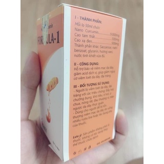 Nano Curcumin Formula-1 để có Dạ Dày, Tá Tràng khỏe