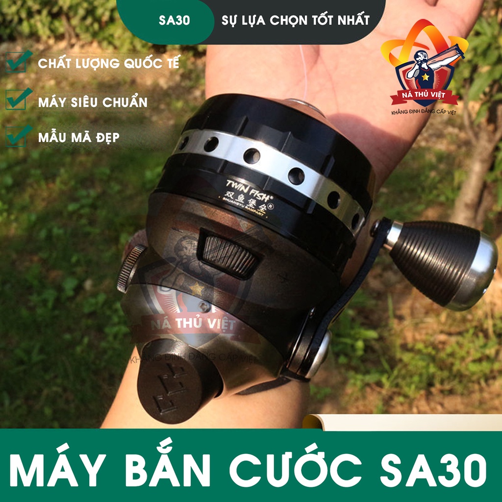 [Giá Tốt] Máy thu cước chất lượng cao SA30 cho cần câu cá, ná bắn cá, chất liệu thép, vòng tua lớn lực mạnh siêu bền