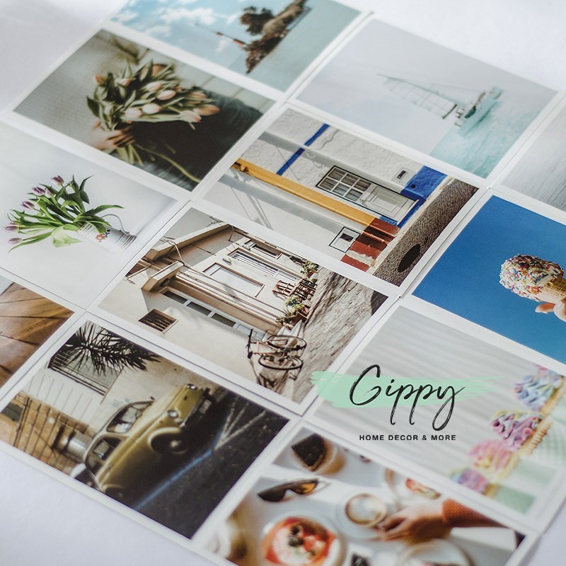 Combo tấm thiệp, postcard trang trí màu sắc phù hợp chụp mỹ phẩm trang sức, trang trí phòng - Gippy Decor