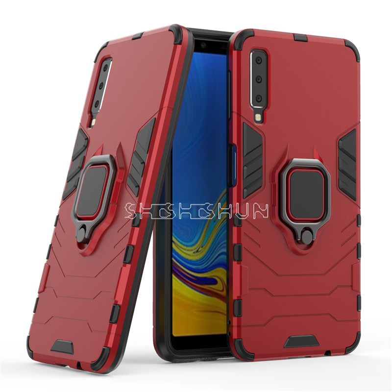 Ốp điện thoại cứng có giá đỡ chống rơi cho Samsung Galaxy A7 A9 2018