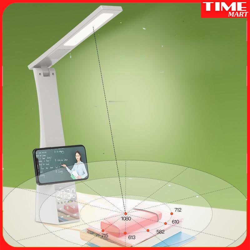 Đồng hồ báo thức đa chức năng . Đèn led USB để bàn học tập bảo vệ mắt. Âm nhạc Bluetooth và thẻ nhớ. Đèn học bàn có sạc