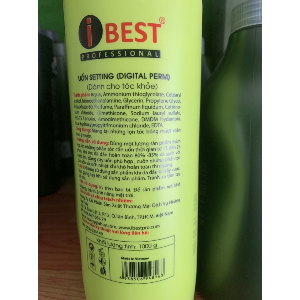 Cặp thuốc uốn tóc setting ibest 1000ml X 2