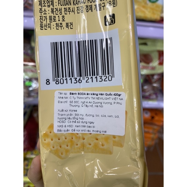 Bánh SODA Ăn Kiêng Hàn Quốc 420g Đủ Vị