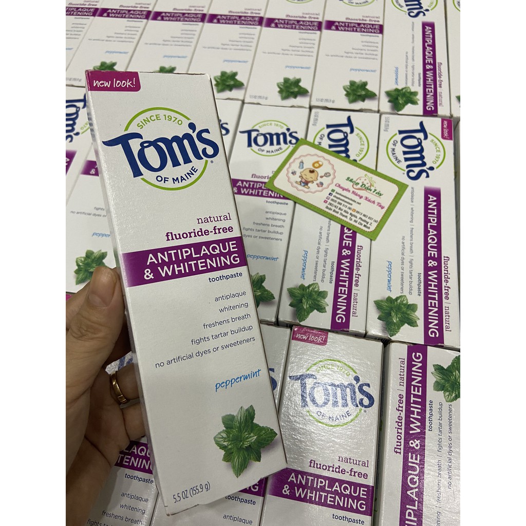 Kem đánh răng tự nhiên Tom's of Maine Antiplaque &amp; Whitening 156g