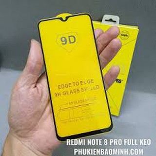(Hàng Loại 1)Kính cường lực Xiaomi Redmi Note 8 Pro full Màn Hình độ cứng 9H