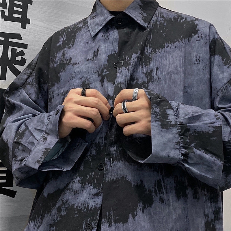 Nhẫn thép titan phối dây xích xoay được phong cách harajuku cá tính dành cho nam và nữ 22777