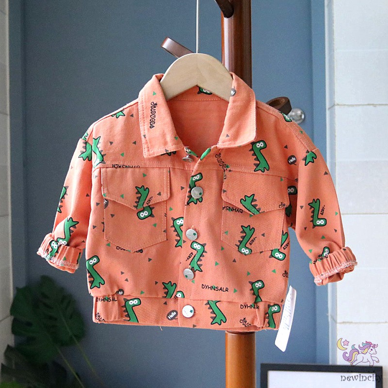 Áo Khoác Hoạ Tiết Khủng Long Hoạt Hình Phong Cách Hàn Quốc Cho Bé