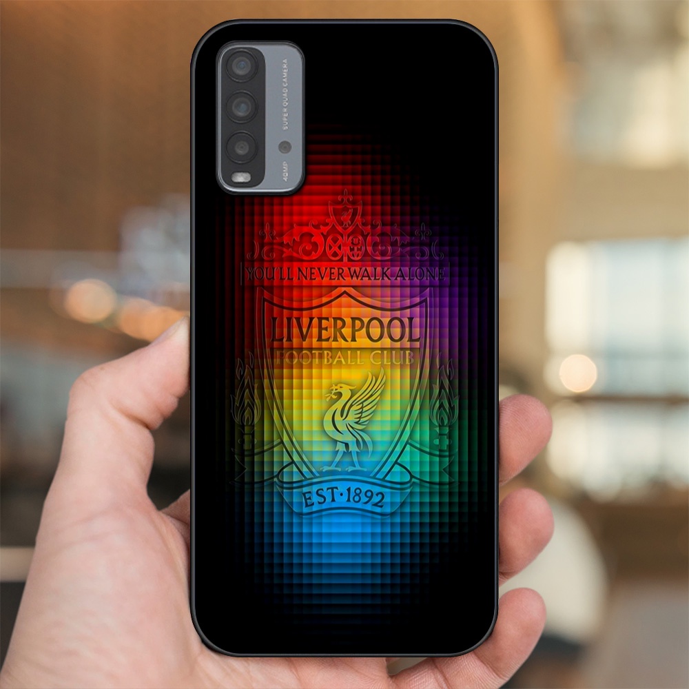 Ốp lưng Xiaomi Redmi 9T viền đen in hình Liverpool FC