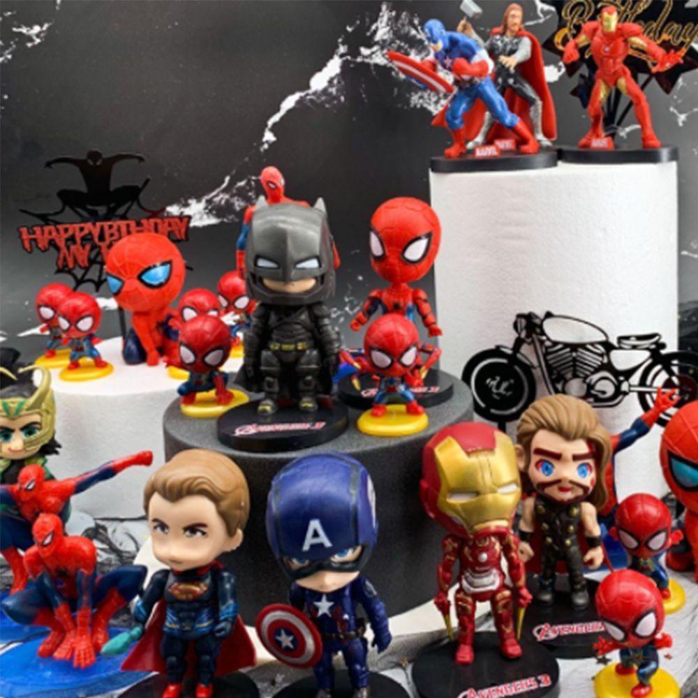 CHOOKEY Nhân Vật Người Nhện Marvel Avengers Trang Trí Bánh Kem