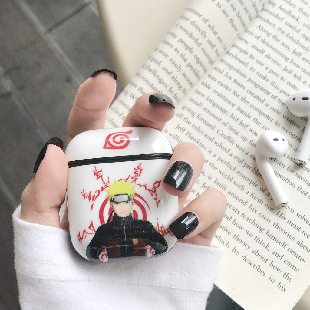 Mềm Vỏ Bảo Vệ Hộp Sạc Tai Nghe Airpods 1 / 2 Hình Naruto Uzumaki Có Móc Treo Tiện Dụng