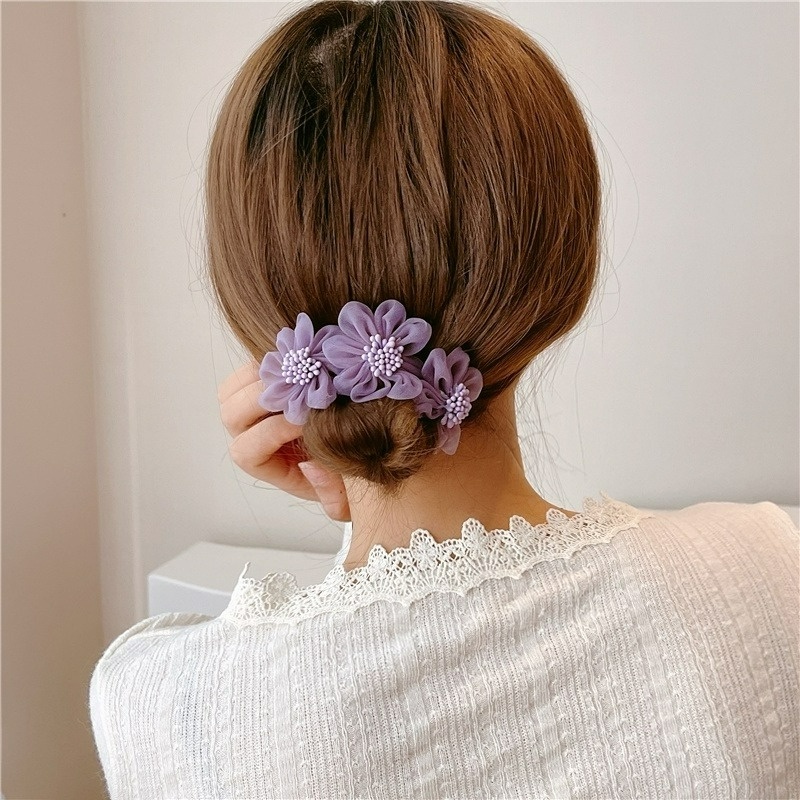 Trâm Cài Tóc Hình Hoa Nhiều Màu Sắc Phong Cách Retro Hàn Quốc Thời Trang Cho Nữ