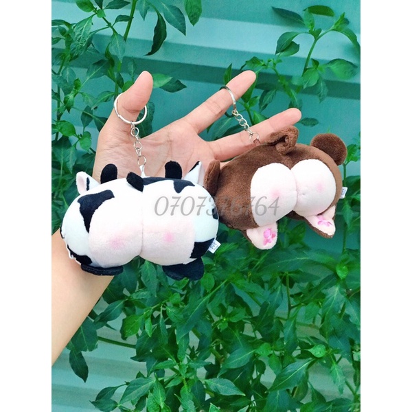(Sỉ) MÓC KHOÁ Hình MÔNG THÚ Đáng Yêu - Chất Miniso Mềm - Xịn Xò - Treo Cặp,Balô