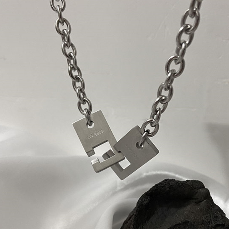 Dây Chuyền Thép Titan Phong Cách Tối Giản Cá Tính 19724