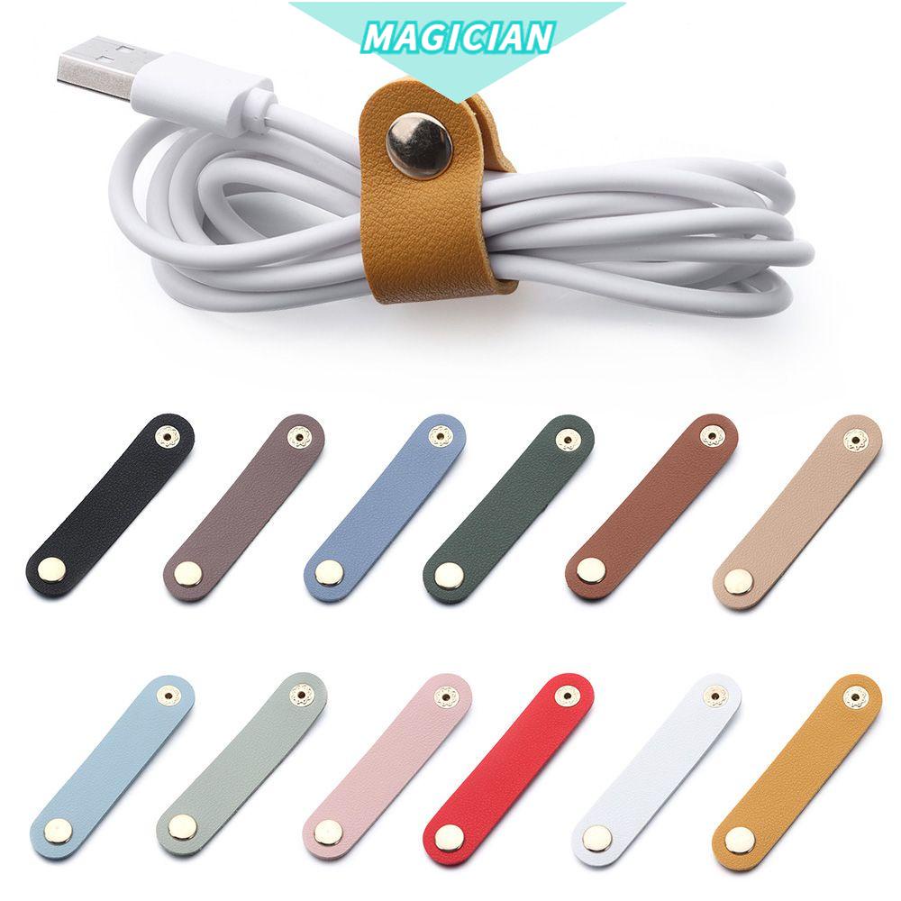 Dây quấn bảo vệ cáp sạc dễ thương bằng da nhiều màu tuỳ chọn