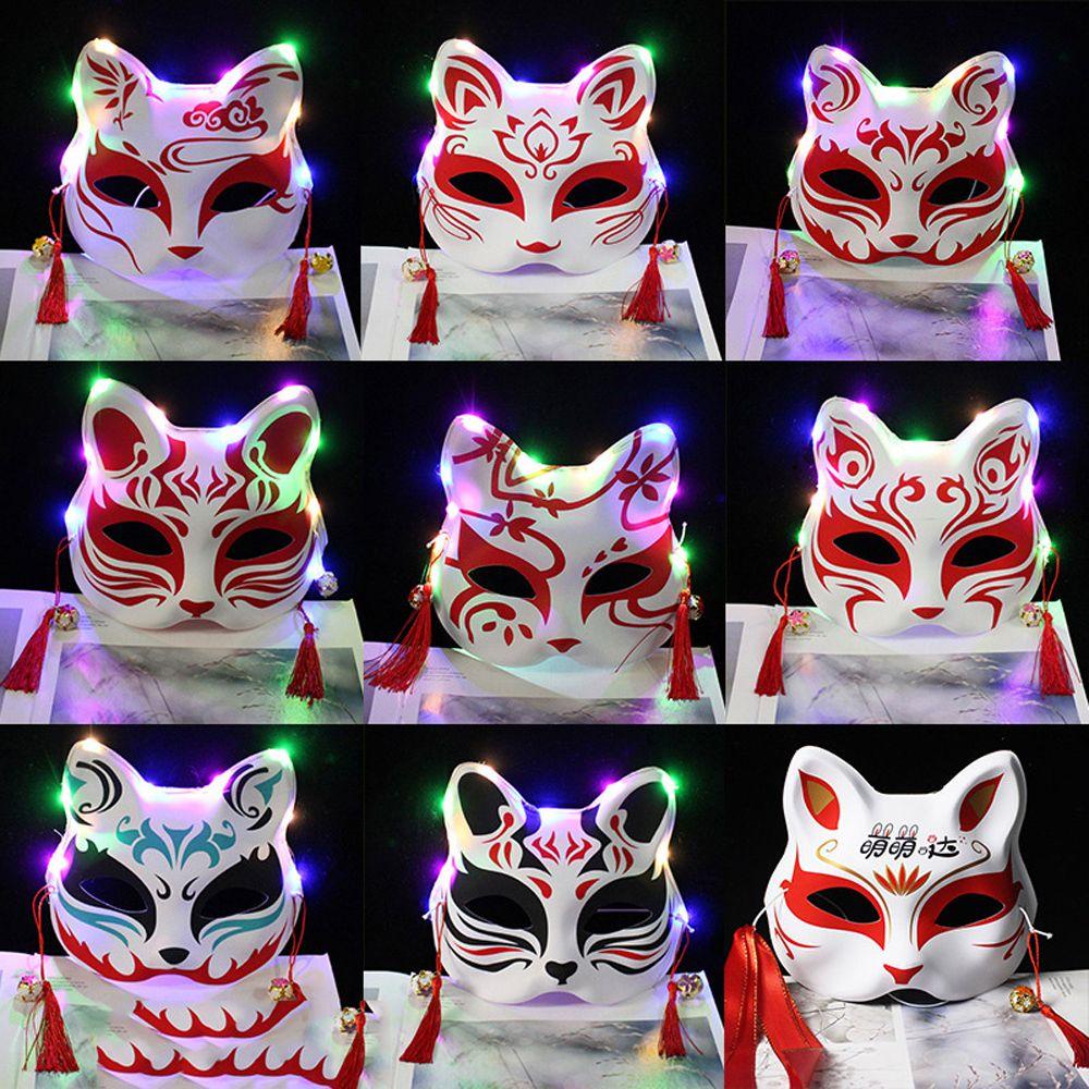 Mặt Nạ Lông Vũ Phát Sáng Trong Đêm Halloween Bảo Vệ Khuôn Mặt