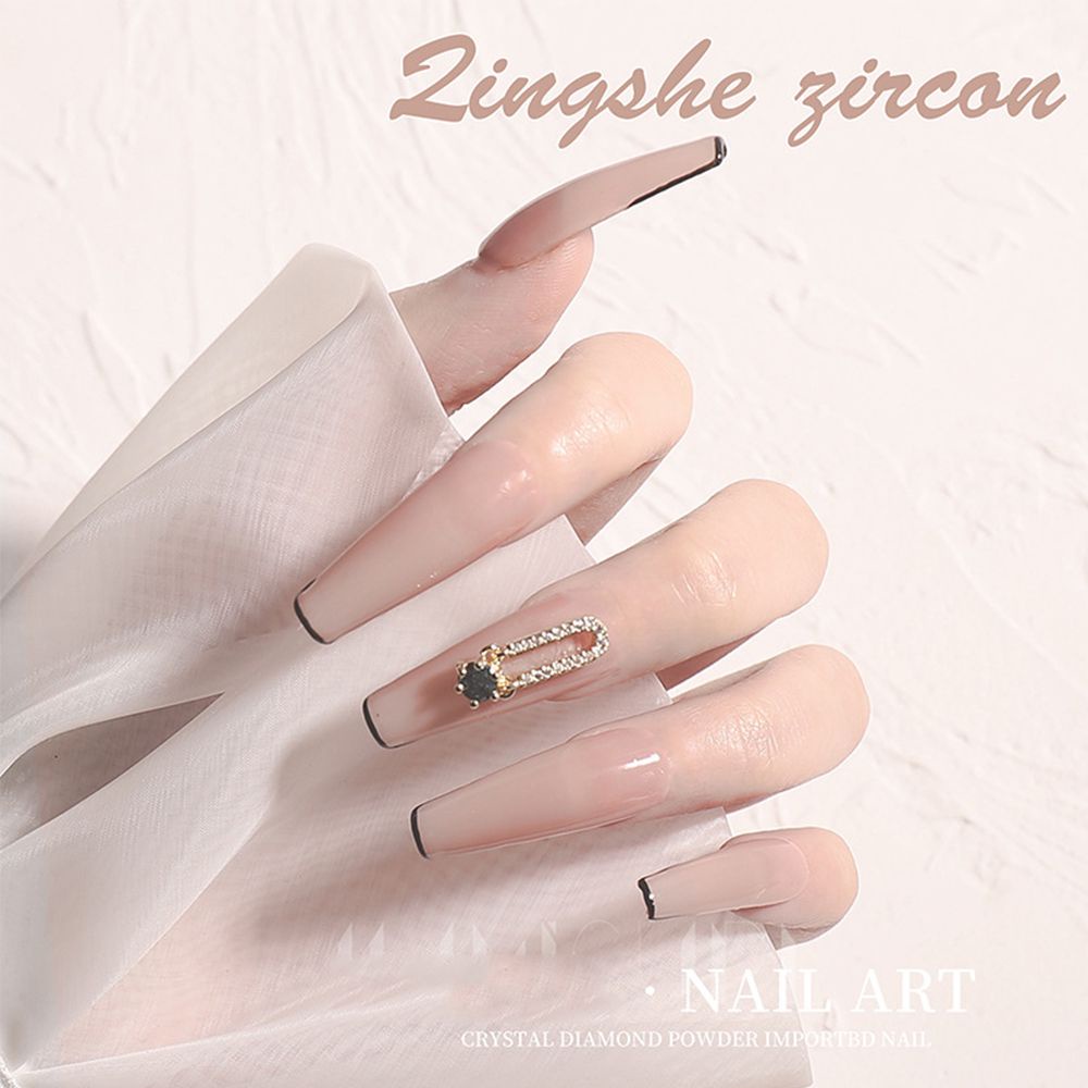 [Hàng mới về] Phụ kiện trang trí móng tay diy hình giọt nước màu đen 3D