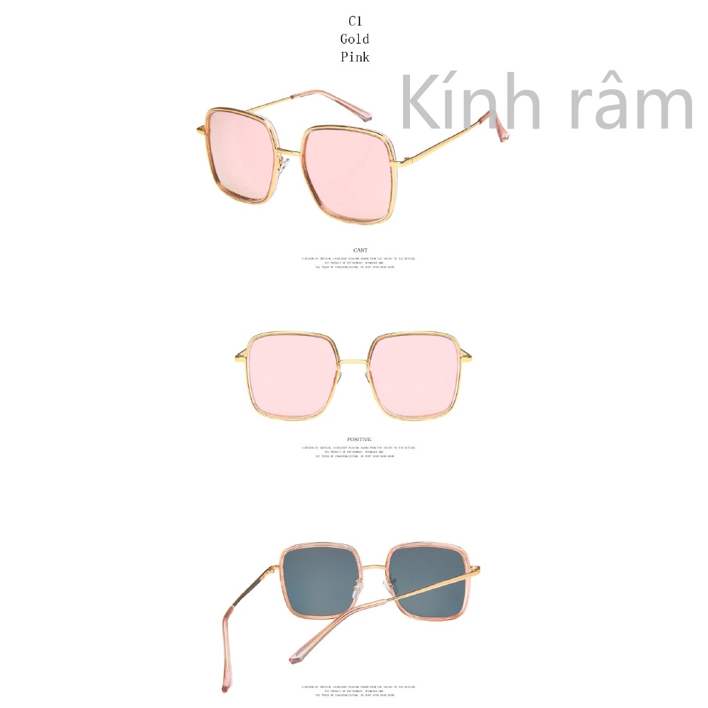 Kính chống nắng 6298 gọng vuông thời thượng