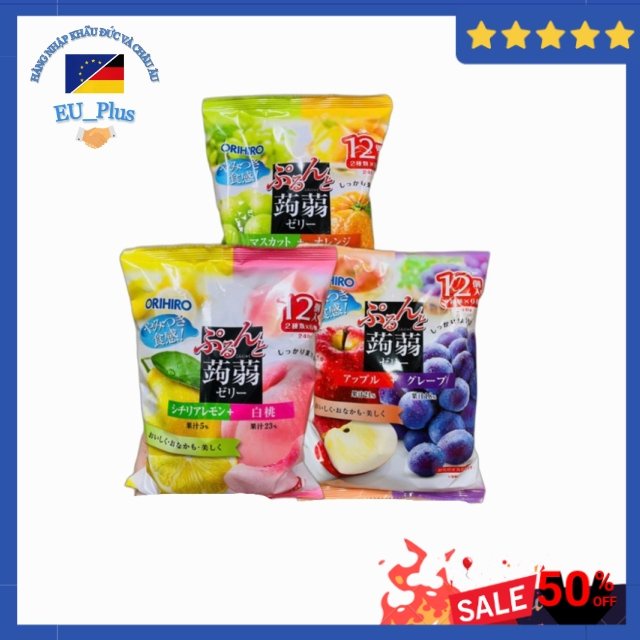 Thạch Nhật Orihiro 240g 12 chiếc - các vị trái cây