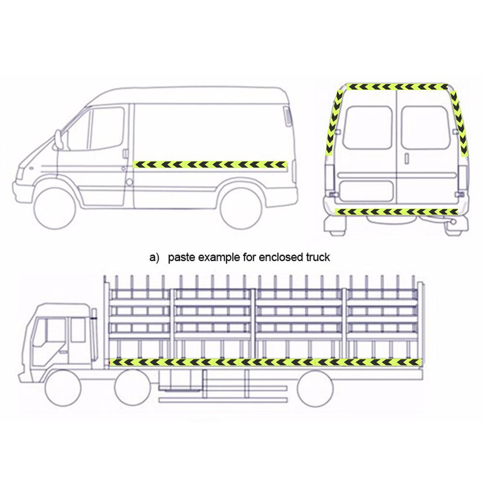 Cuộn dây dán phản quang cảnh báo dài 300cm cho xe hơi / xe tải