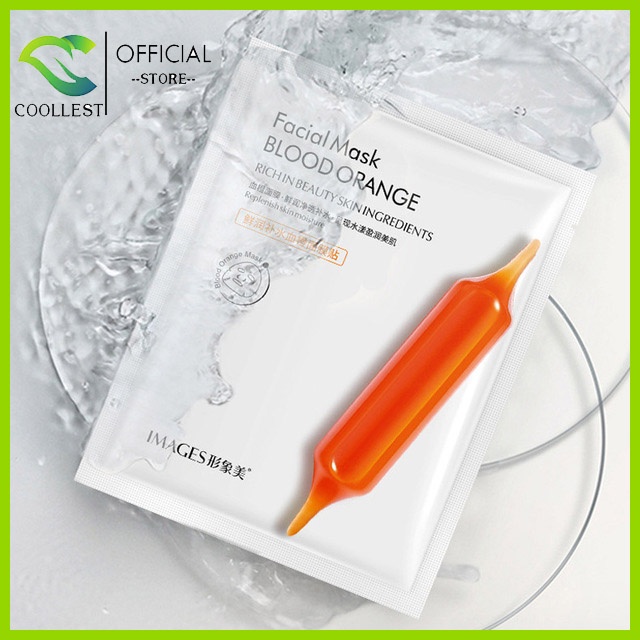Mặt Nạ Giấy 💕𝑭𝒓𝒆𝒆𝒔𝒉𝒊𝒑💕 Mặt Nạ Dưỡng Trắng Da - Mask Images Chiết Xuất Cam Đỏ