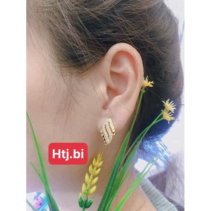 Bông tai nữ mạ vàng sát tai cực xinh htj