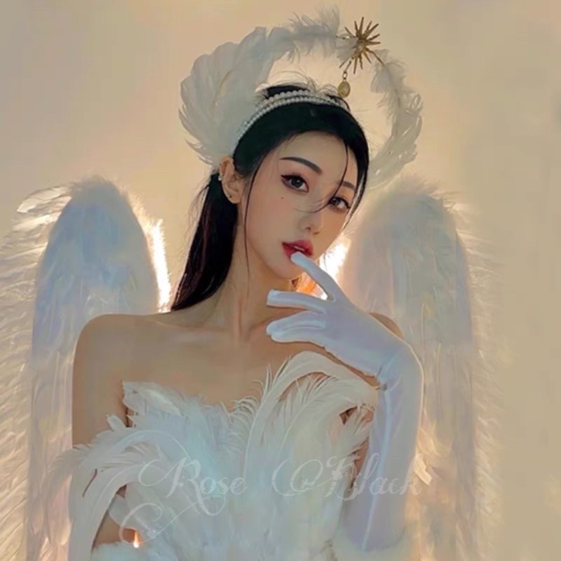 Bờm tóc  2 tầng lolita , cosplay nữ thần trend : “ tôi là thiên  Sứ  “ma  TTI-336