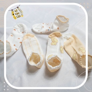 TẤT VỚ CỔ NGẮN NỮ NÂU VÀNG NHẠT