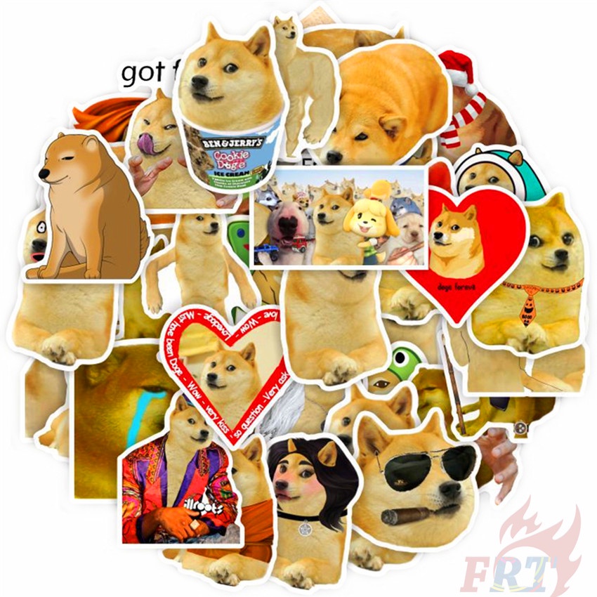 ❉ Sticker Dán Trang Trí Hình Chó Shiba Inu Ngộ Nghĩnh 02 Kusao ❉ Bộ 50 Miếng Dán Chống Thấm Nước Thời Trang