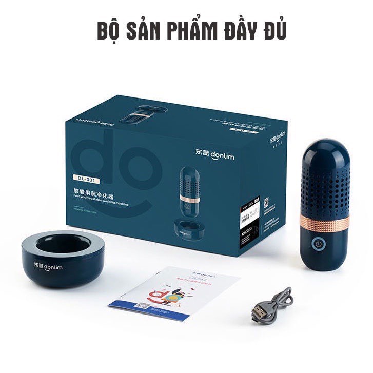Máy rửa hoa quả XIAOMI DONLIM chống nước IPX7 khử khuẩn bằng công nghệ điện phân nước hiệu quả 99,9%