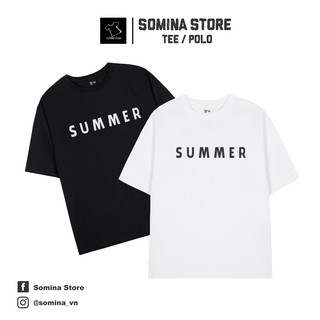 Áo Thun Unisex Tay Lỡ Nam Nữ Form Rộng, Áo Phông Phong Cách SUMMER