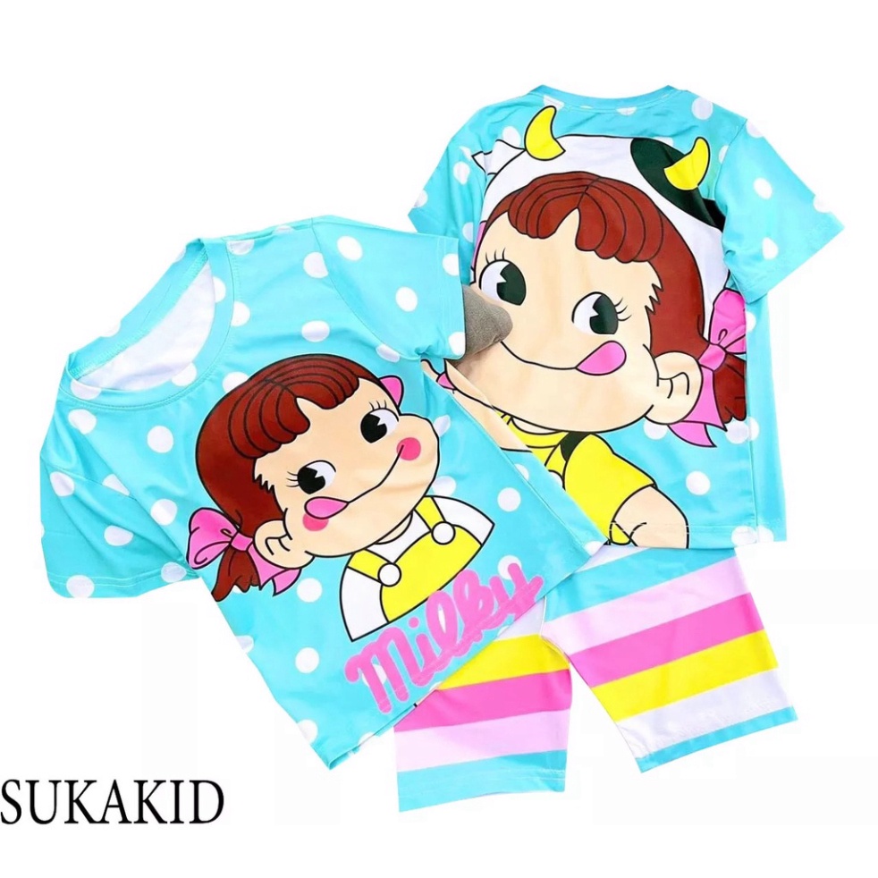 Bộ bé gái 3d hình siêu cute chất liệu thoáng mát mềm mịn hinh in bé gái mecke.chuột mecke.ngựa mắt kinh 6kg -4