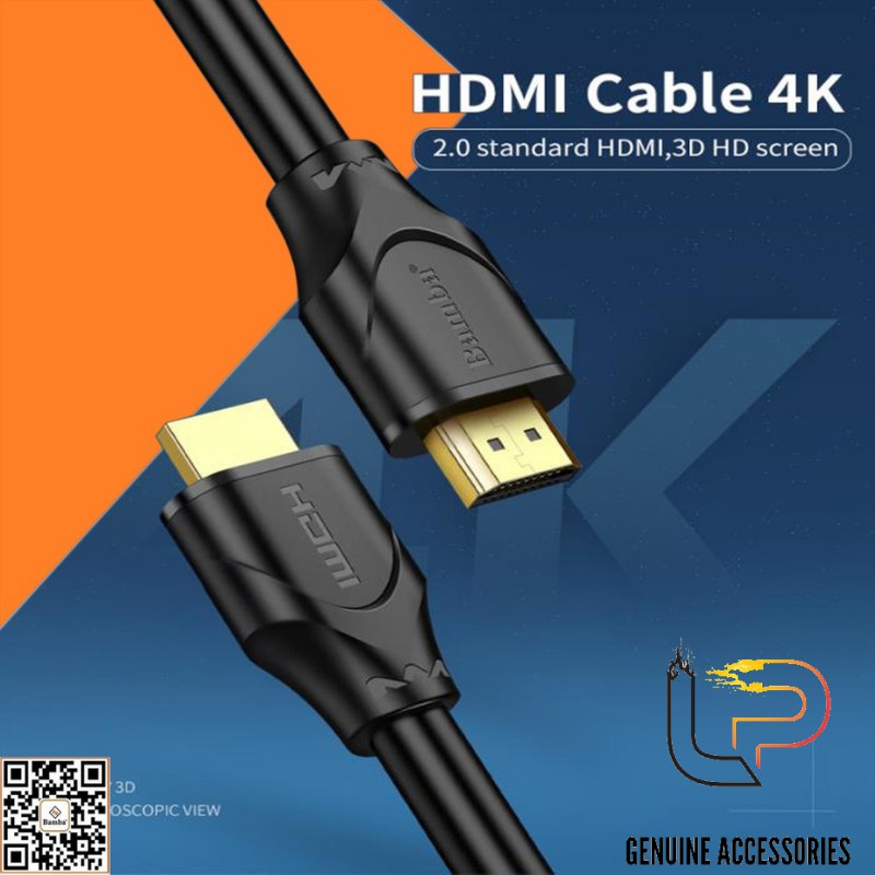 Cáp HDMI 2.0 dài 1.5M - 3M BAMBA - Cáp HDMI 19+1 BAMBA dài 1.5M - 3M