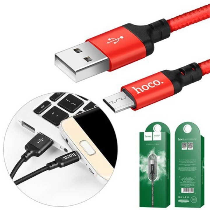 [FreeShip_50K] Cáp Sạc Hoco Micro USB / Lightning / Type C X14 Chính Hãng - Bảo Hành 12 Tháng