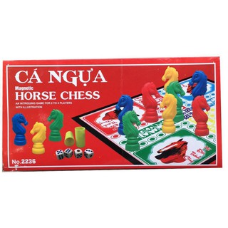 Bộ bàn cờ Cá Ngựa,( cờ vua,)  nam châm 28 cm x 28 cm