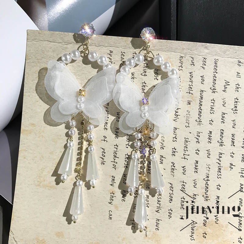 GETNOIVAS Khuyên tai nữ trang dáng dài tạo hình độc đáo