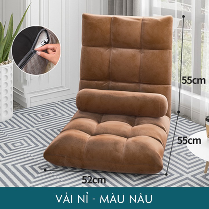 Ghế lười bệt tựa lưng tatami phù hợp cho dân văn phòng, để ở phòng ngủ, cho con bú - sofa bệt gập mở 180 độ