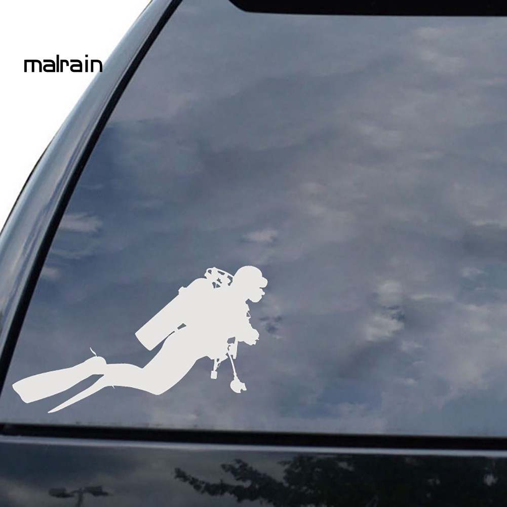 Nhãn Dán Trang Trí Xe Hơi Họa Tiết Chữ Scuba Phản Quang Độc Đáo Thời Trang