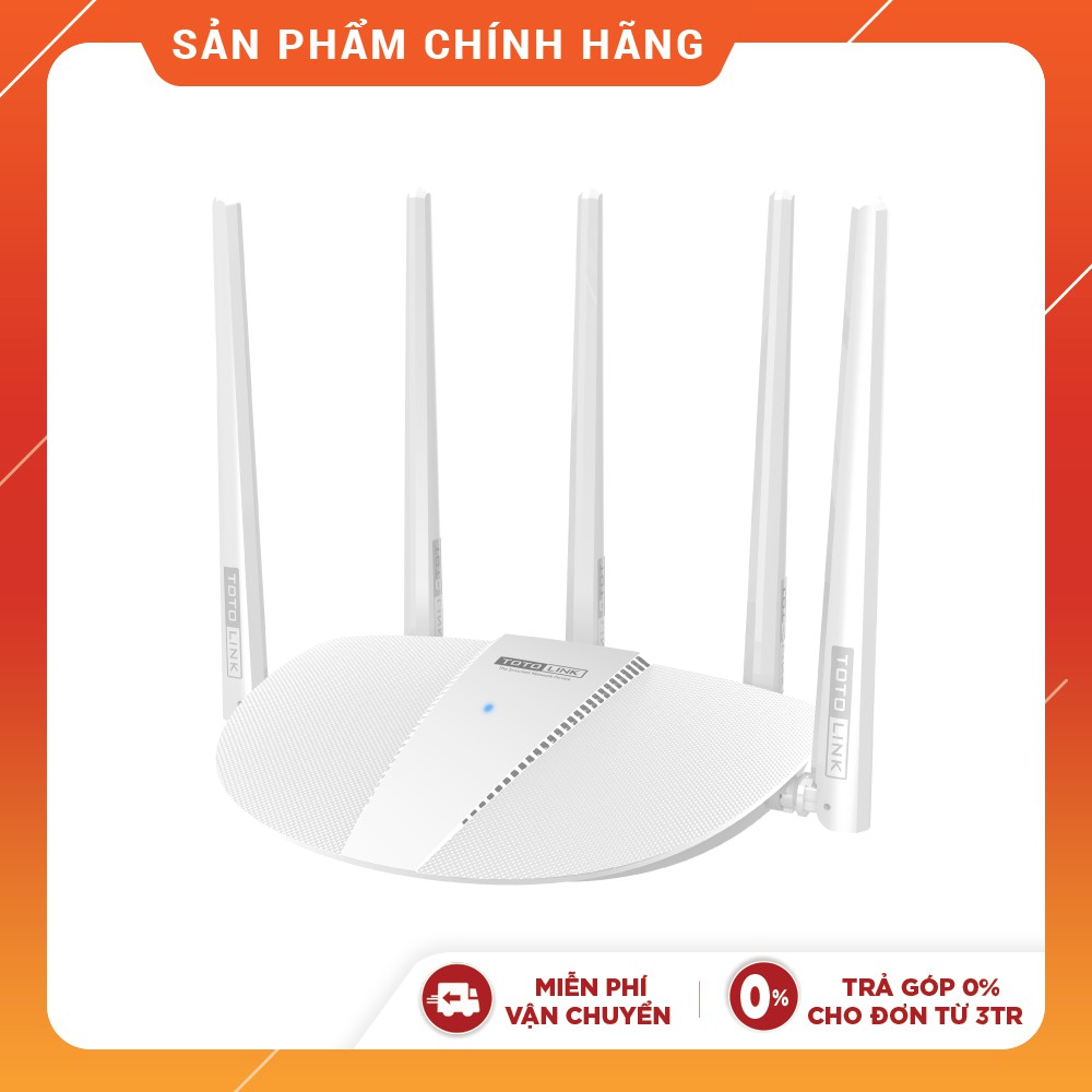 Router Wi-Fi băng tần kép chuẩn AC 1200Mbps TOTOLINK A810R  Cục phát wifi Hãng phân phối chính thức