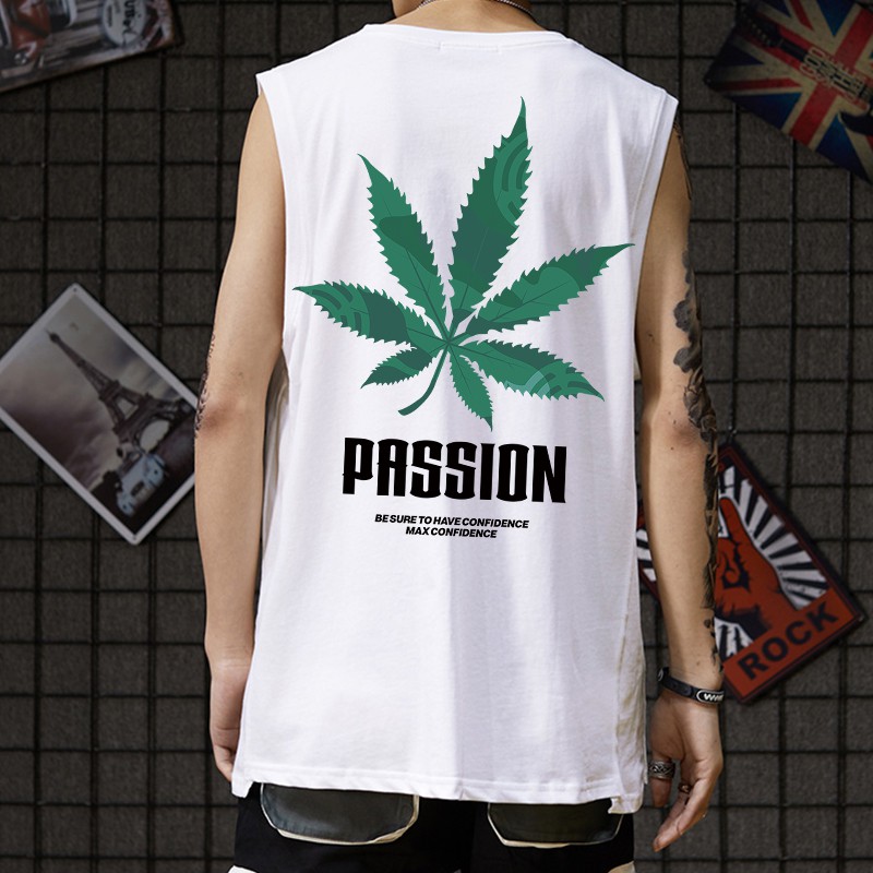 Áo Thun Sát Nách In Họa Tiết Thời Trang Trẻ Trung Cho Nam Cỡ M-3Xl