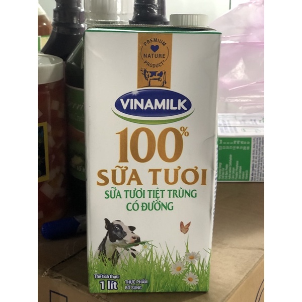 sữa tươi vinamilk có đường 1lít