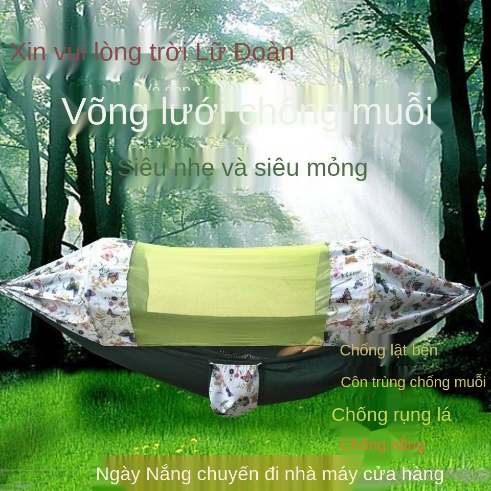 Mới lưới chống muỗi tự động đóng mở nhanh võng vải dù đôi xếp đồ dùng cắm trại ngoài trời