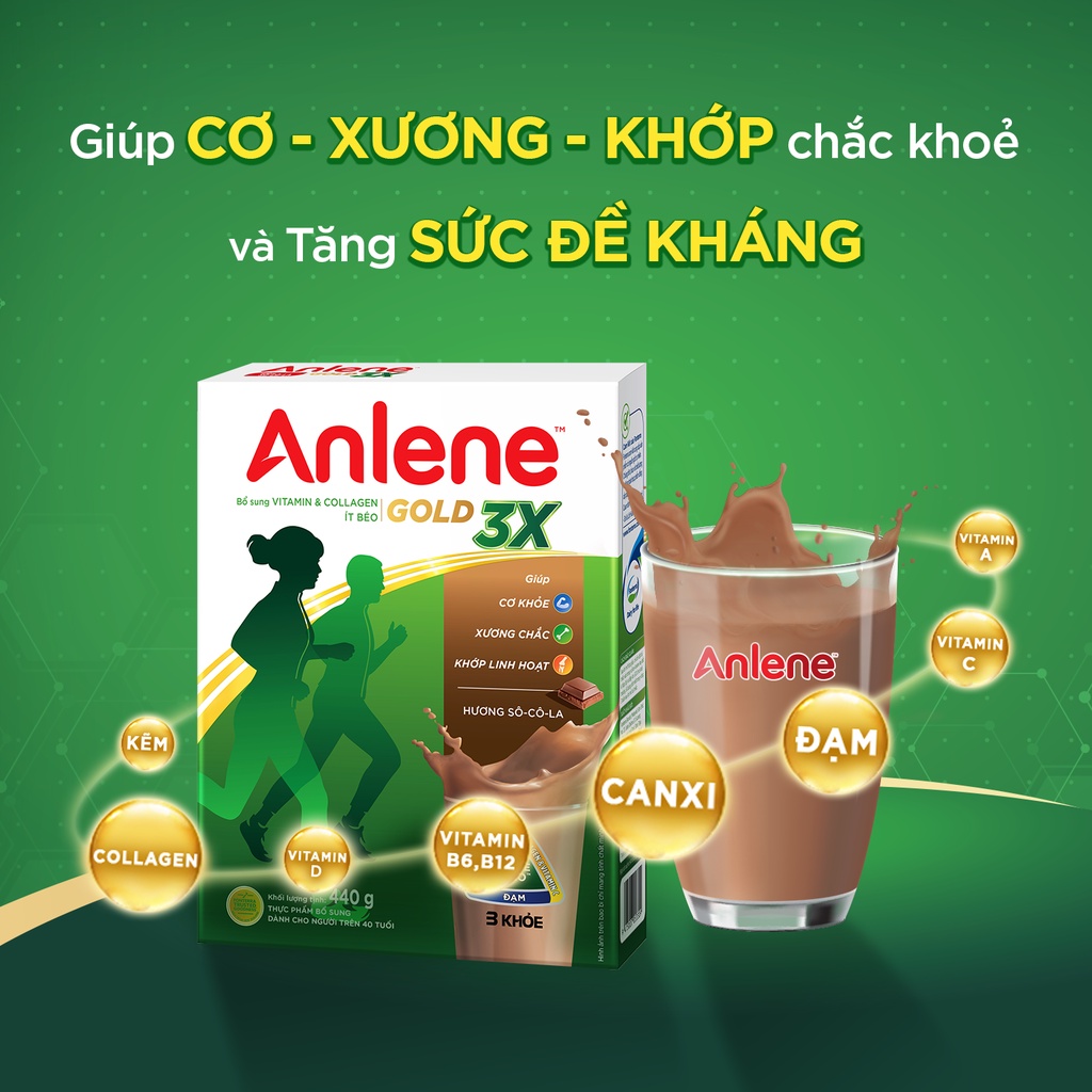 Sữa bột Anlene Gold Movepro Hộp 440g chocolate