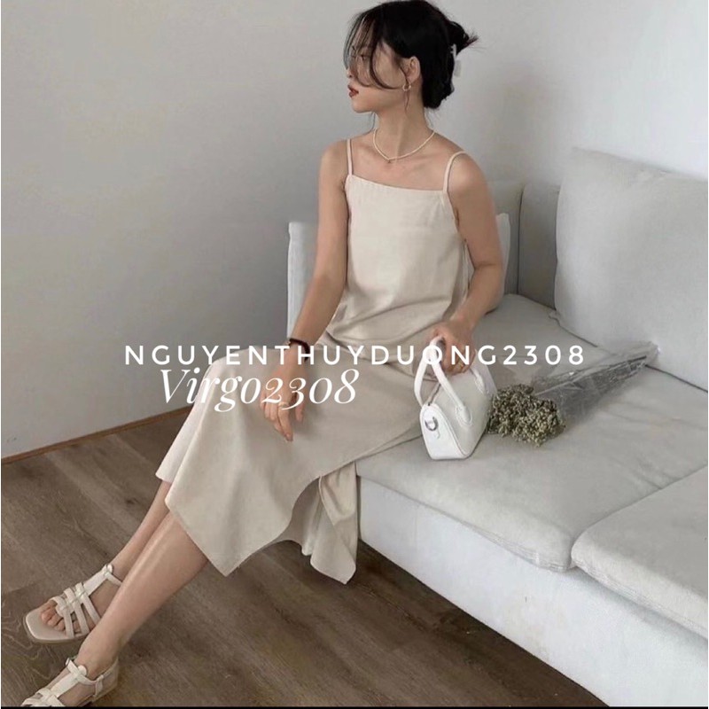 [Ảnh thật/Sẵn]Váy 2 dây đũi hở lưng cột nơ sau Ulzzang | WebRaoVat - webraovat.net.vn