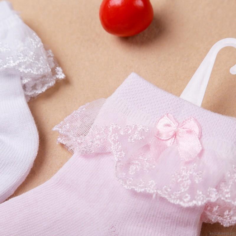 Kid Baby Girl Princess Lace Design Solid Socks