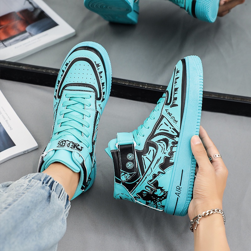 Giày thể thao cổ cao in họa tiết anime One Piece thời trang cá tính