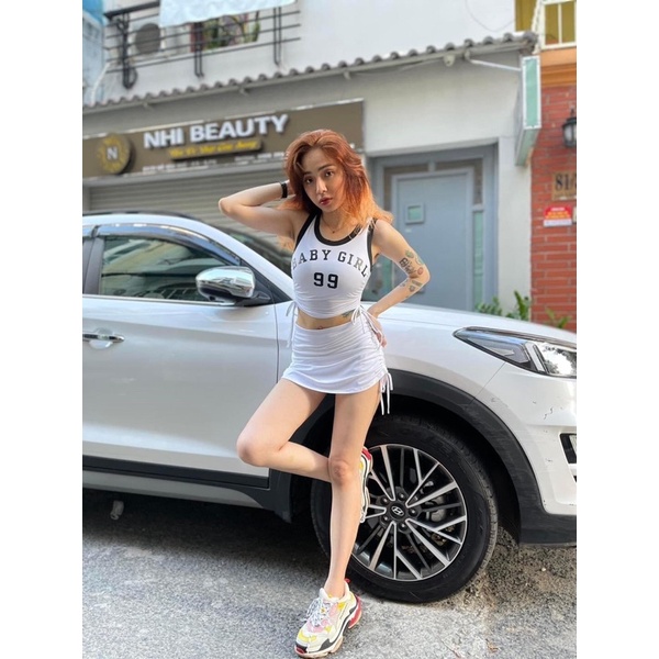 Quần lẻ váy rút dây