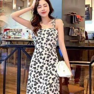 [Ảnh sàn+clip] VÁY HOA CÚC LỬNG BUỘC DÂY