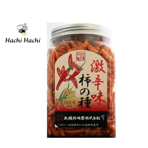 Bánh gạo hạt hồng vị ớt cay OHASHI CHINMIDOU 200g - Hachi Hachi Japan Shop